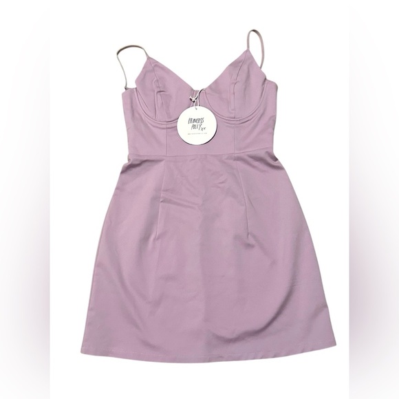 🔆 Princess Polly Novella Mini Dress Lilac - Size 4 - Picture 4 of 5